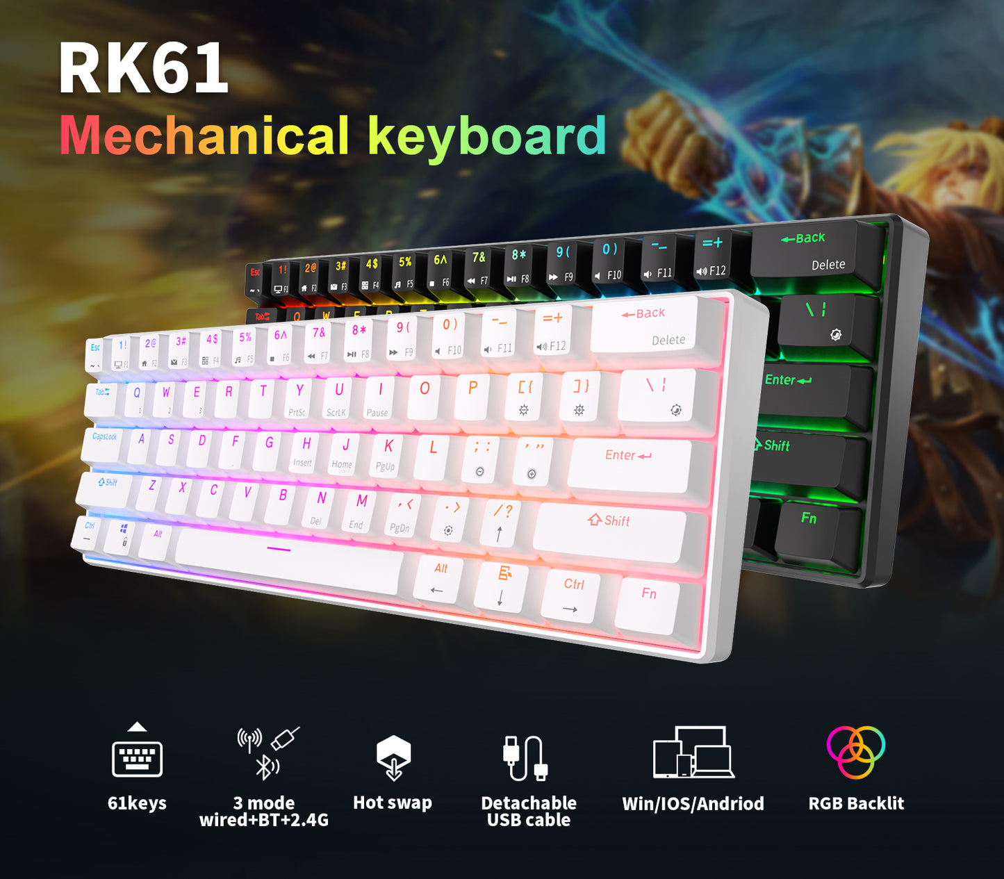 Royal Kludge RK61 Mechanical Keyboard