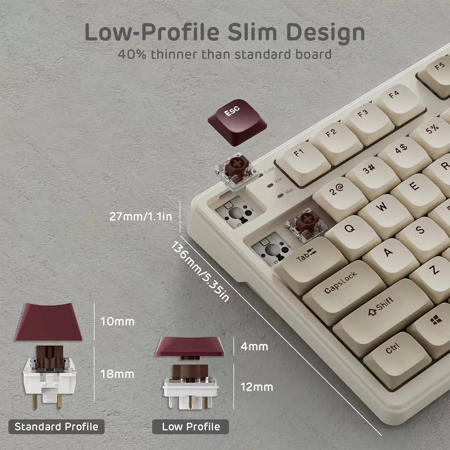 Royal Kludge RK N80 Low profile Mechanical Keyboard  Microcenter India